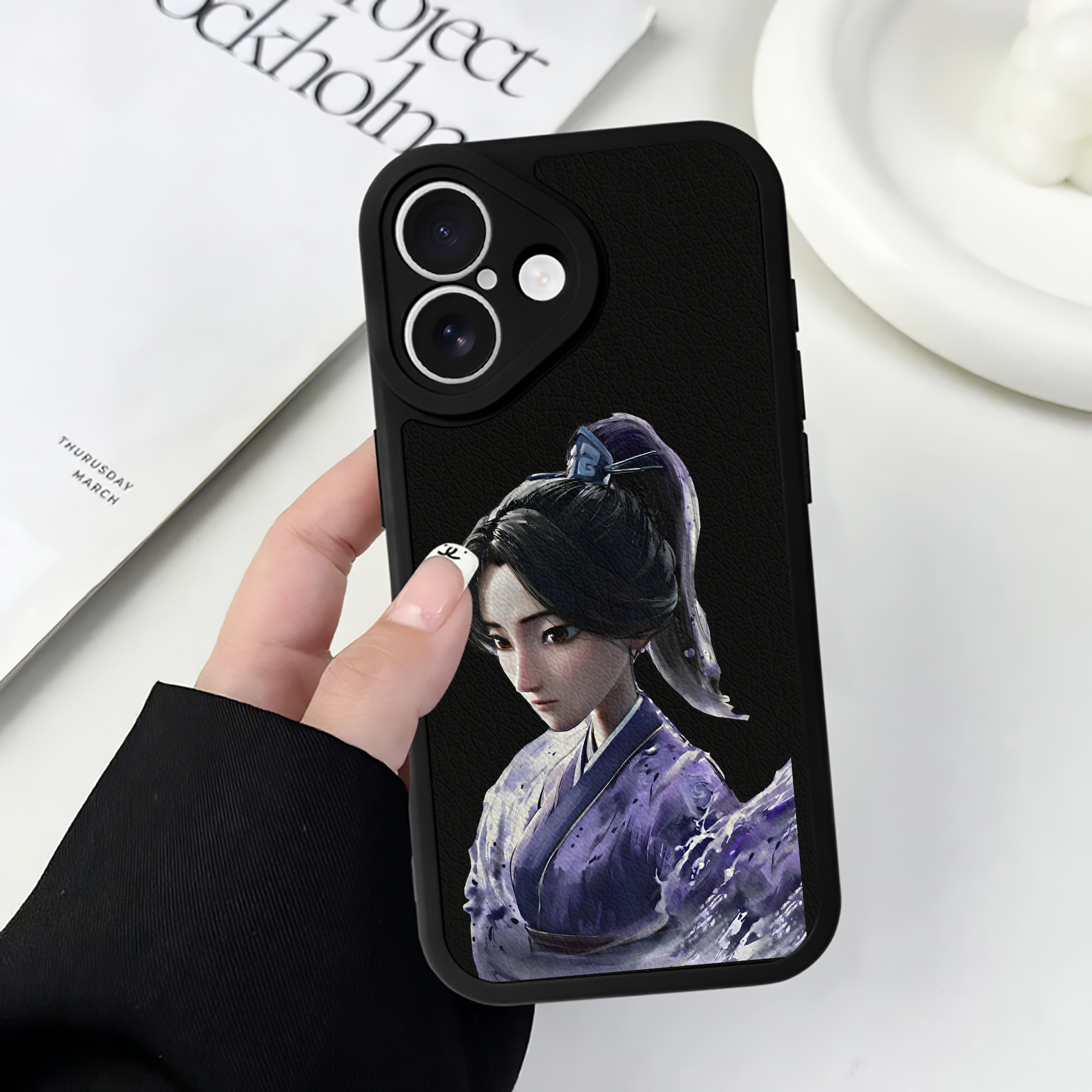 （画像用） Ne Zha 2 ナタ 魔童の大暴れ 【iPhone 16シリーズ対応】シリコンスマホケース（レザー調） 材質：シリコン